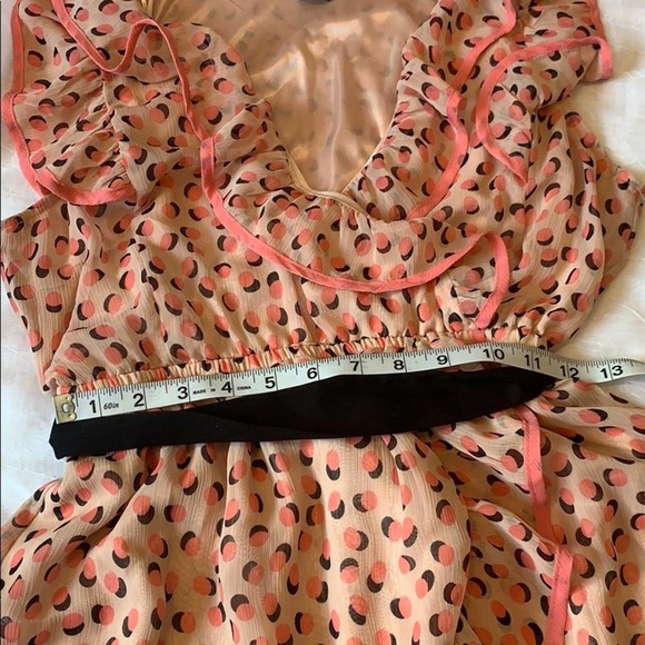 H&M pink polka dot wrap illusion sleeveless ruffle dress, 8 - Picture 4 of 8